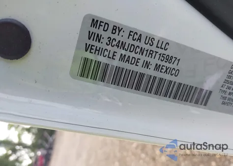 2024 Jeep Compass Limited 4X4 из США, поврежденный, VIN 3C4NJDCN1RT159871